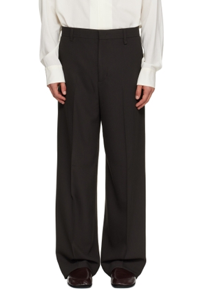 Lanvin Brown Loose-Fit Tailored Trousers