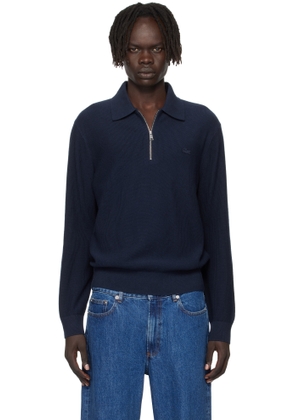 Lacoste Navy Half-Zip Polo