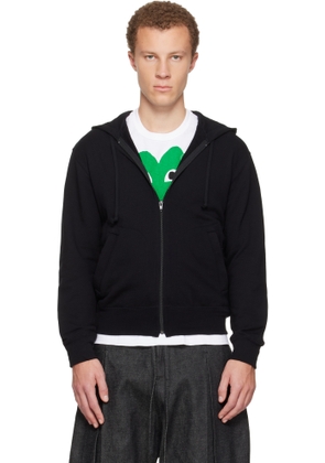 COMME des GARÇONS PLAY Black Zip Reverse Heart Hoodie