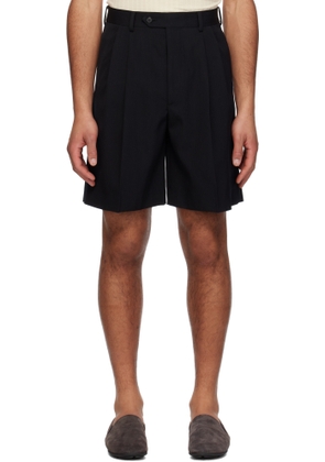 AURALEE Black Light Wool Max Gabardine Shorts