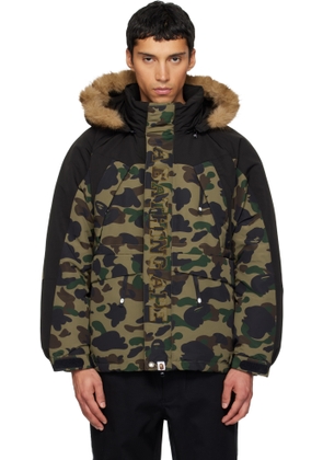 BAPE Green 1st Camo Snowboard Down Jacket