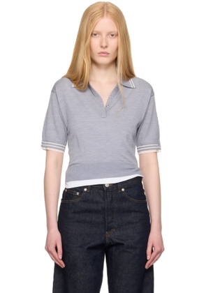 3.1 Phillip Lim Gray Cropped Polo
