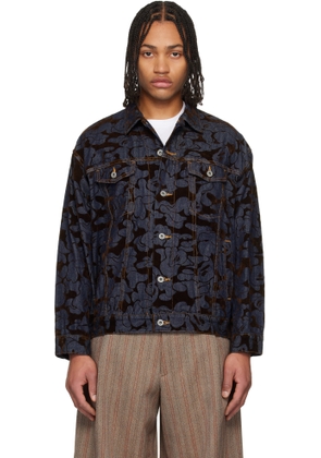 BAPE Indigo Camo Flocked Denim Jacket