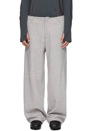 J EONGL I Gray Hybrid Wool Cicada Trousers