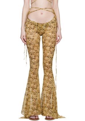 KNWLS Beige Glimmer Trousers