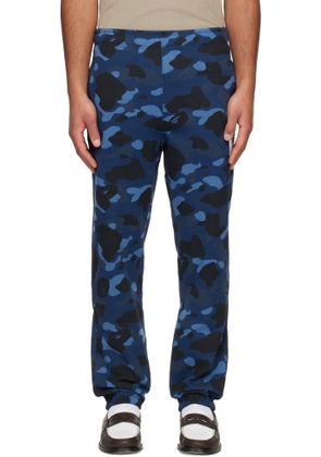 BAPE Blue Color Camo Sweatpants