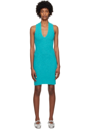 GANNI Blue Cutout Minidress