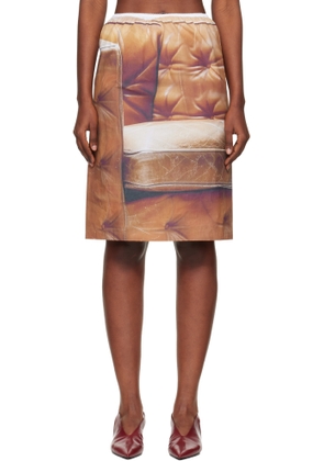 Julie Kegels Brown Sisley Slip Midi Skirt