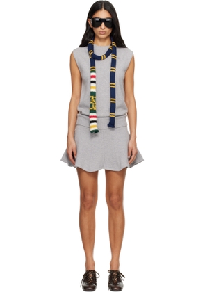 Stefan Cooke Gray Knitted Tank Minidress