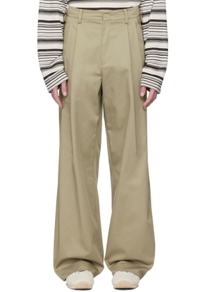 System SSENSE Exclusive Taupe Twill Trousers