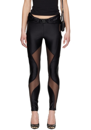 Versace Jeans Couture Black V-Emblem Leggings