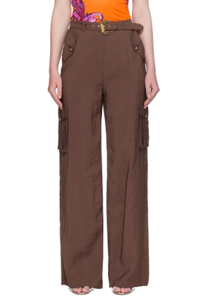 Versace Jeans Couture Brown Baroque Buckle Cargo Pants