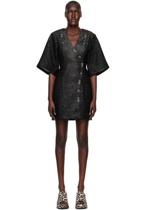 GANNI Black Sparkle Minidress