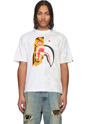 BAPE White City Camo Tiger Shark Relaxed Fit T-shirt