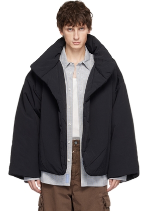 ERL Black Crinkled Puffer Jacket