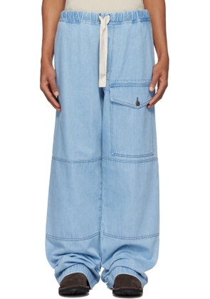 Dries Van Noten Blue Drawstring Jeans