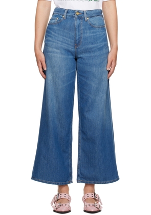 GANNI Blue Wide Jeans