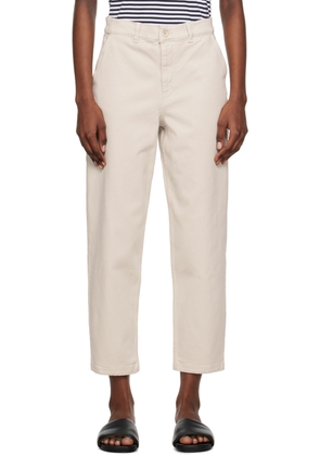 Sunspel Beige Tapered Trousers