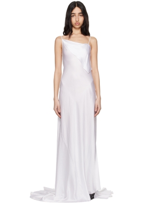 Ann Demeulemeester White Aaricia Long Bias Slip Maxi Dress