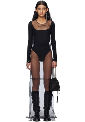 Ann Demeulemeester Black Seda Sleeveless 'Till The End' Tulle Maxi Dress