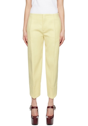 Bottega Veneta Yellow Curved Trousers