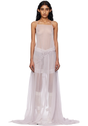 Ann Demeulemeester Purple Neta Long Deconstructed Maxi Dress