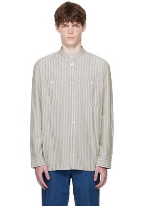 A.P.C. Green & White Theon Shirt