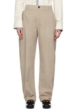 Bottega Veneta Beige Printed Leather Pants