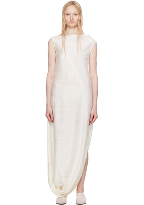 Ruohan White Twist Maxi Dress