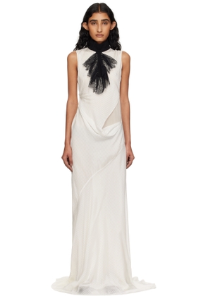 Ann Demeulemeester Off-White Leah Long Asymmetric Sleeveless Maxi Dress