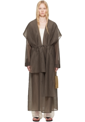 Ruohan Brown Copperi Trench Coat