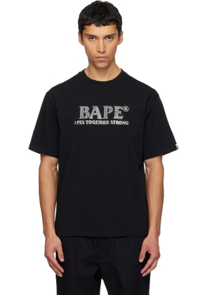 BAPE Black Rhinstone 'BAPE' Logo Relaxed Fit T-shirt