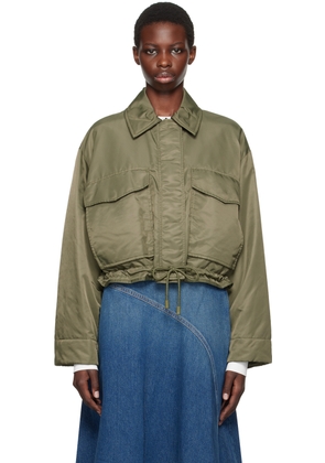 Weekend Max Mara Green Water-Repellent Reversible Bomber Jacket