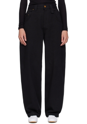 WILLY CHAVARRIA Black Tapered Bad Girl Jeans