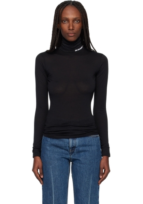 Jil Sander Black Lightweight Wool Blend Turtleneck
