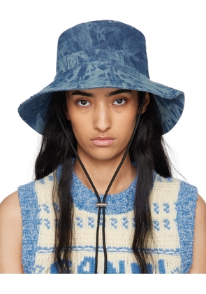 GANNI Blue Denim Bucket Hat