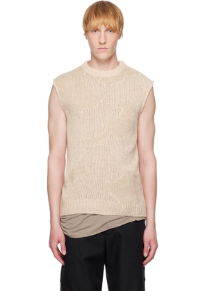 HELIOT EMIL Beige Ophiolite Knit Vest