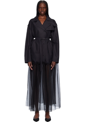 Nensi Dojaka Black Mia Hybrid Trench Coat