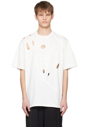 Feng Chen Wang White Cutout T-Shirt