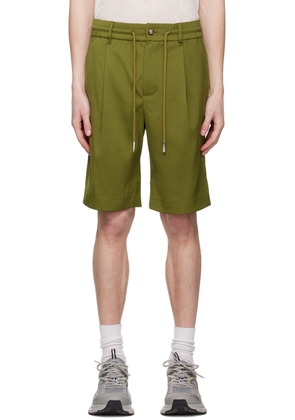 Feng Chen Wang Green Pleated Shorts