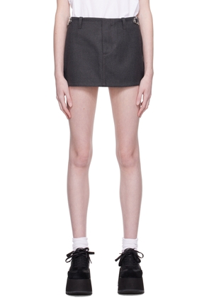 Marc Jacobs Gray 'The Pushlock' Miniskirt