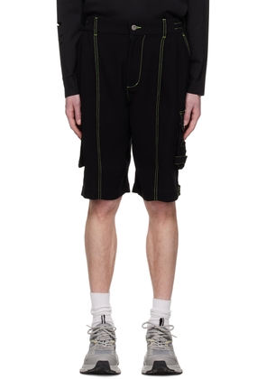 Feng Chen Wang Black Contrast Stitch Shorts