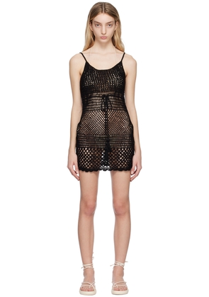 Akoia SSENSE Exclusive Black Lapis Minidress