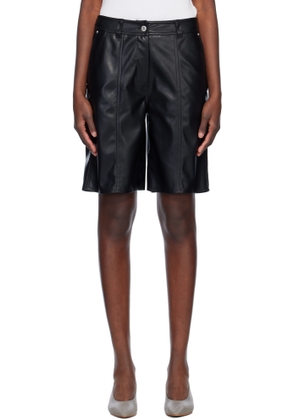 Stand Studio Black Julieta Faux-Leather Shorts