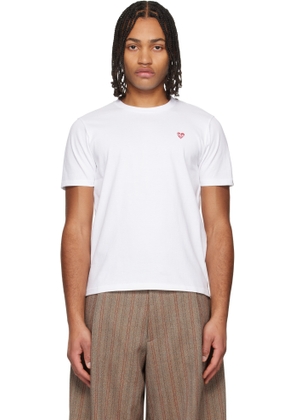 BAPE White 'BAPE' Heart One Point T-shirt