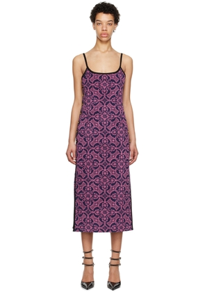 Marine Serre Pink Towels Apron Midi Dress