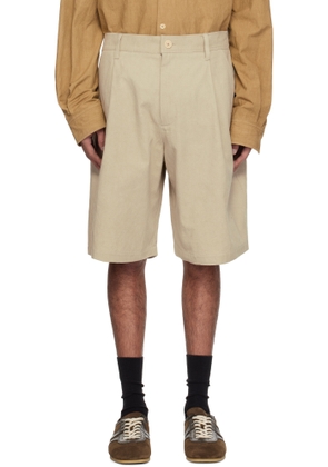 colbo Beige Single Pleat Shorts