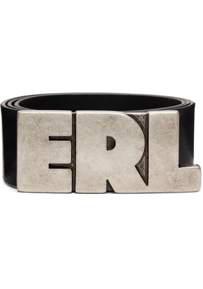ERL Black 'ERL' Skinny Leather Belt