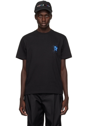 ADER error Black Crystal-Cut T-Shirt