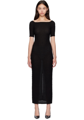 Silk Laundry Black Pebble Off The Shoulder Midi Dress